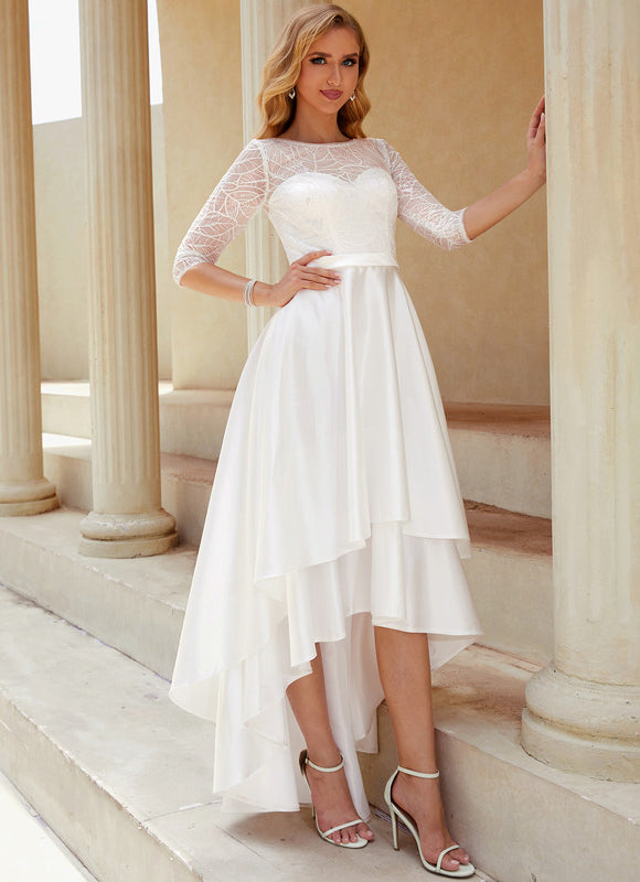 Robe Asymétrique De Mariée Chic - gallery 5
