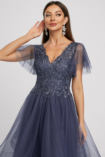 Robe Asymétrique Tulle Asymétrique Scintillante - gallery 1