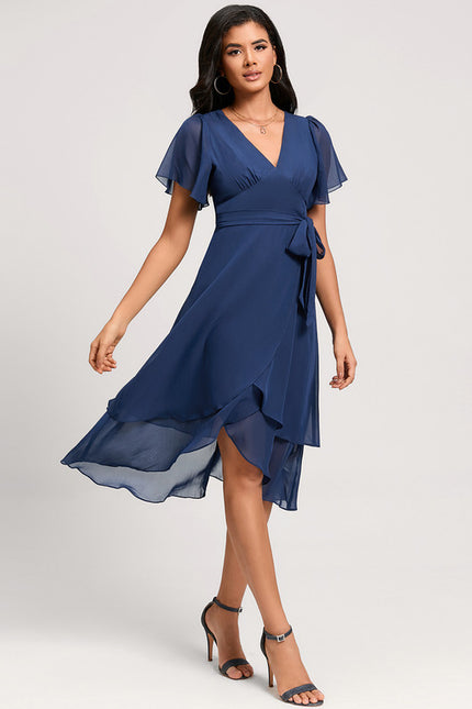 Robe Asymétrique Fluide Vert Pâle - gallery 3