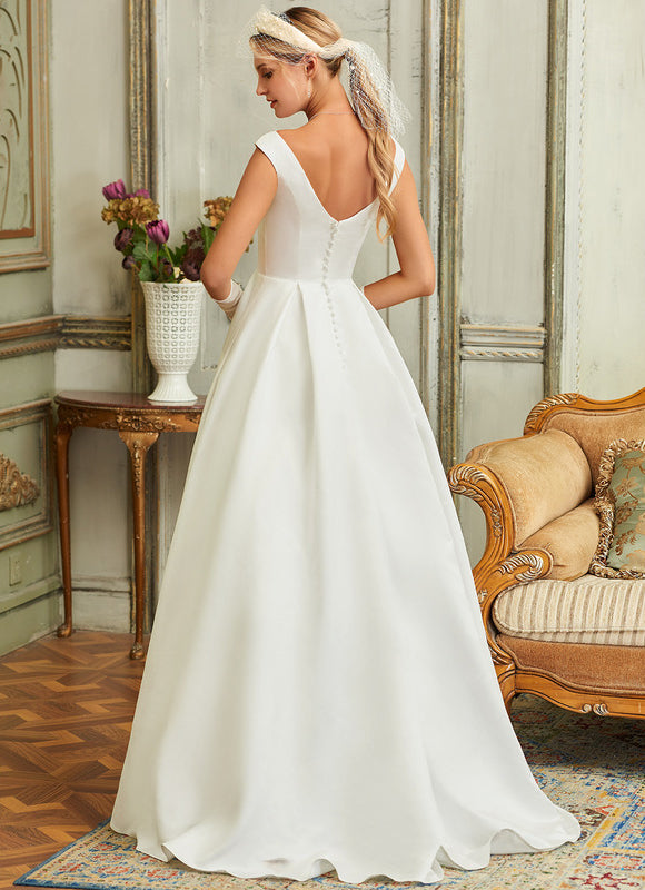 Robe Asymétrique Satinée Épurée - gallery 2