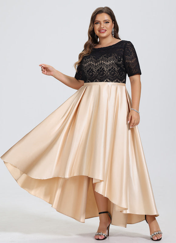 Robe Asymétrique Asymétrique Écrue - gallery 5