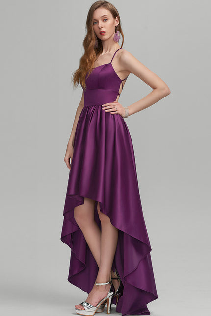 Robe Asymétrique Éclat De Satin Royal - gallery 3