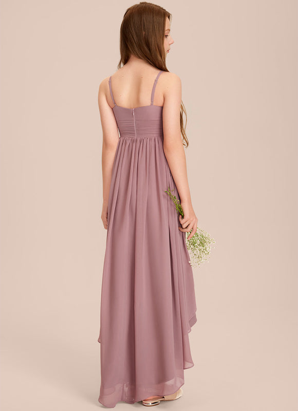 Robe Asymétrique Évasée Vert Deau - gallery 3