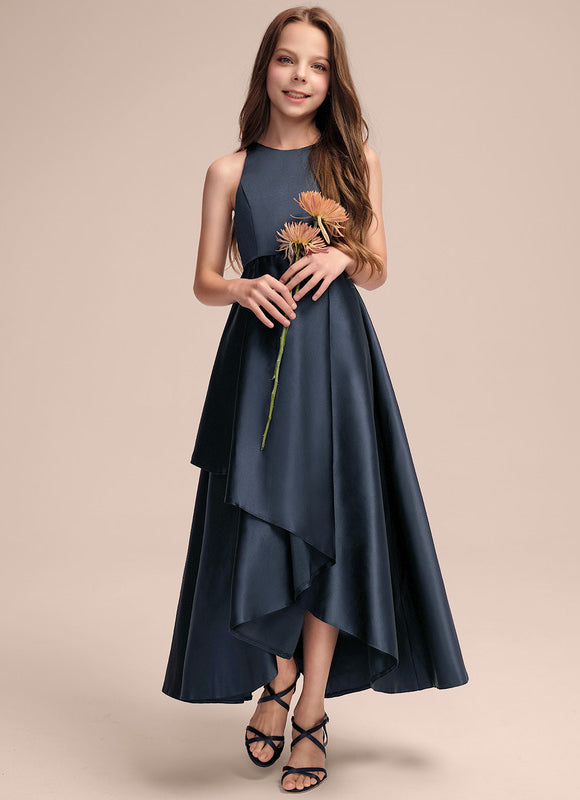Robe Asymétrique Satin Dégradé