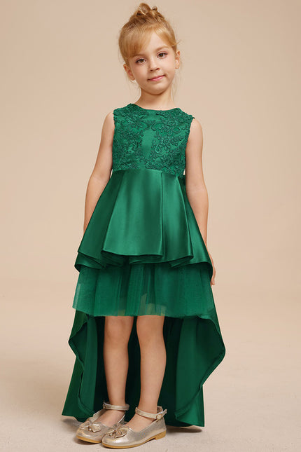 Robe Asymétrique Verte Festive - gallery 3