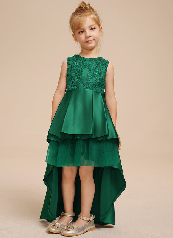 Robe Asymétrique Verte Festive - gallery 3