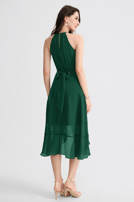 Robe Asymétrique Flottante Émeraude - gallery 1