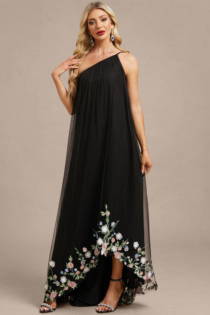 Robe Trapèze Asymétrique Fleurie