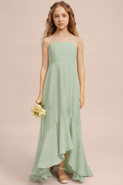 Robe Asymétrique Évasée Vert Deau - gallery 5
