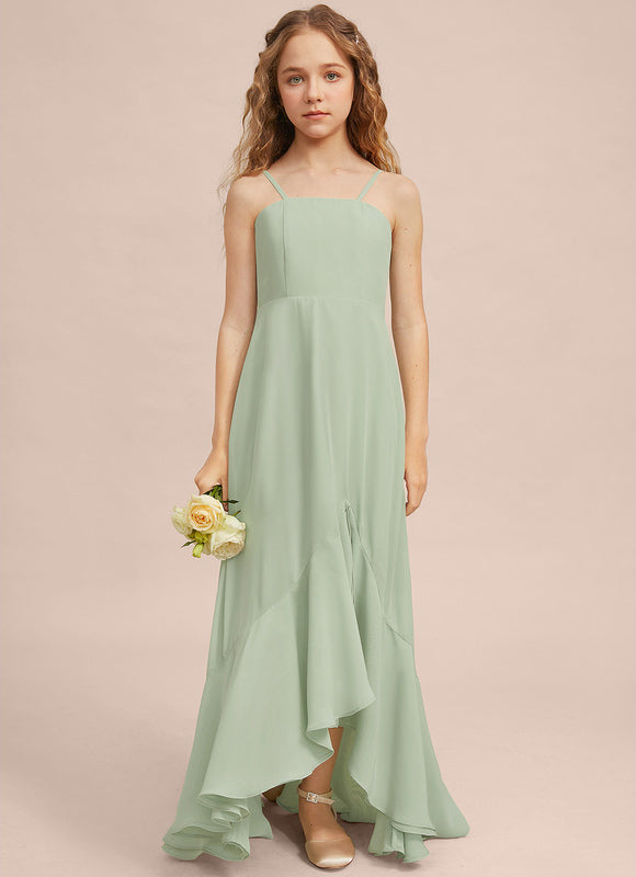 Robe Asymétrique Évasée Vert Deau - gallery 5
