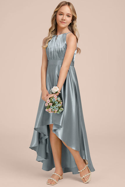Robe Asymétrique Satinée Asymétrique Marine
