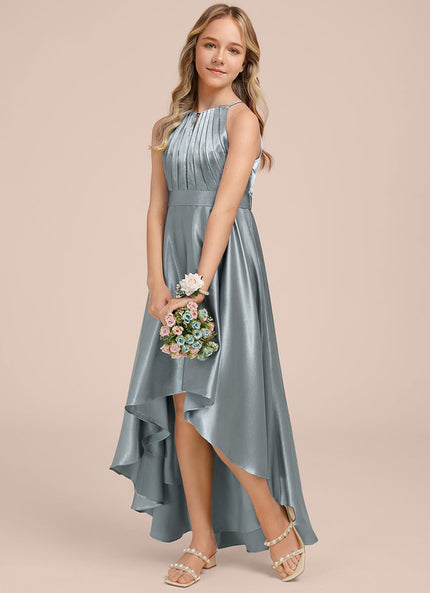 Robe Asymétrique Satinée Asymétrique Marine
