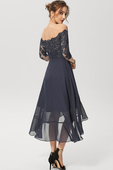 Robe Asymétrique Soirée Brodée - gallery 3