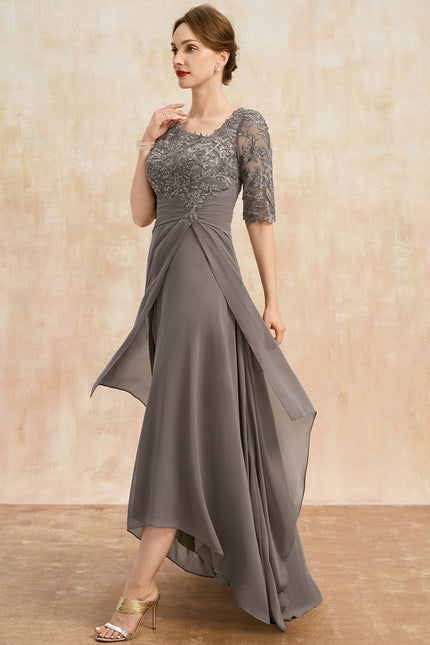 Robe De Soirée Asymétrique Grande Taille - gallery 3