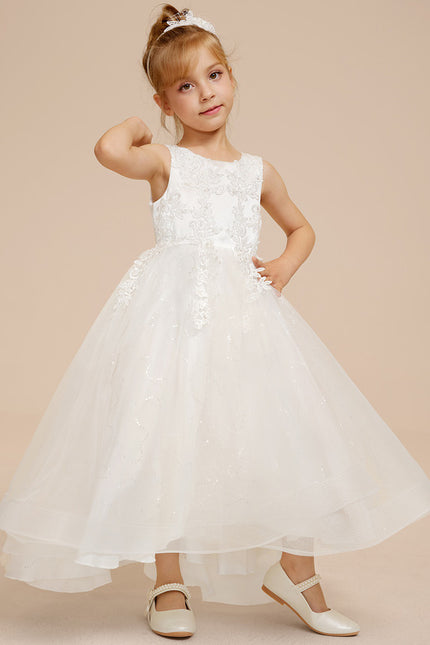 Robe Asymétrique Tulle Blanche