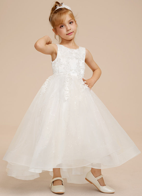 Robe Asymétrique Tulle Blanche