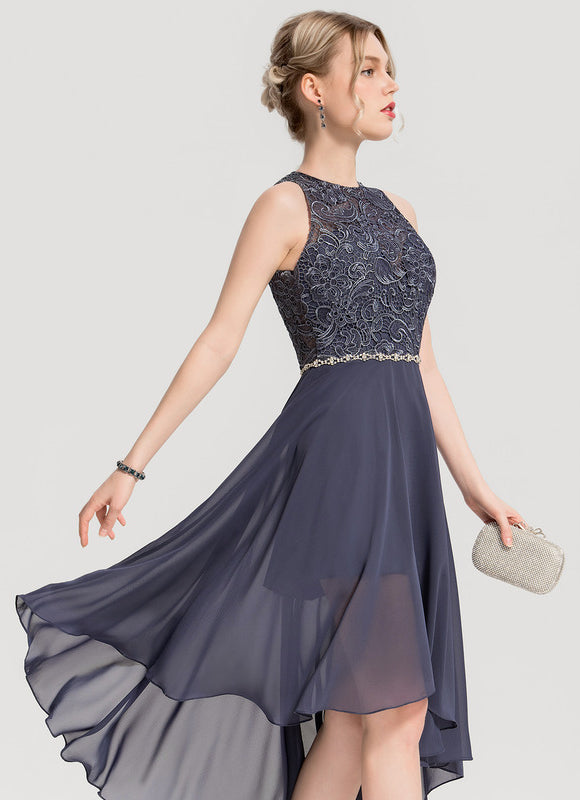 Robe Asymétrique Mousseline Chic - gallery 6