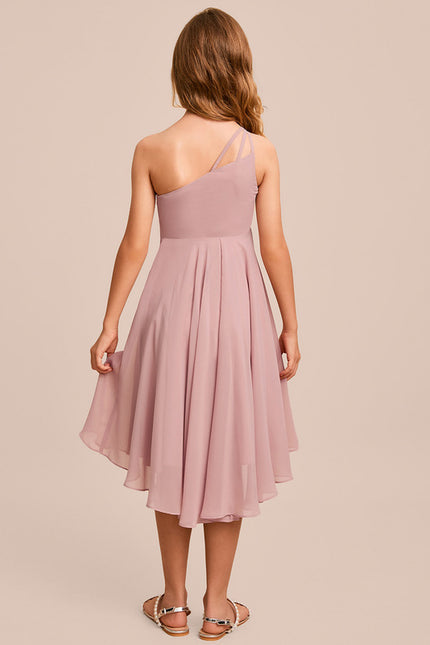 Robe Asymétrique En Mousseline Légère - gallery 4