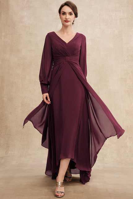 Robe Asymétrique Violette Flottante