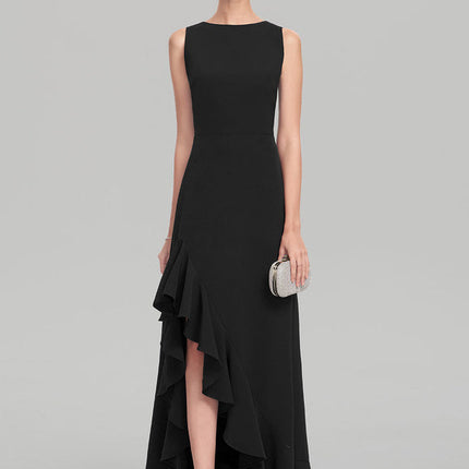 Robe Asymétrique Noire Volante