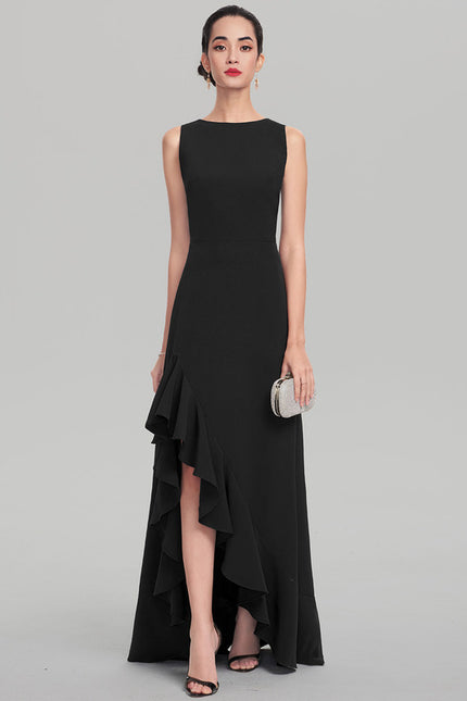 Robe Asymétrique Noire Volante