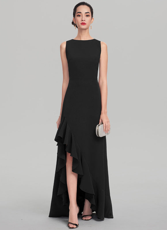 Robe Asymétrique Noire Volante