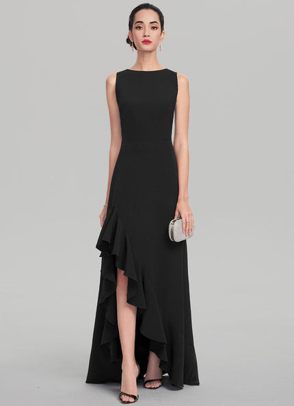 Robe Asymétrique Noire Volante