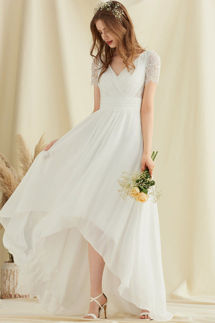 Robe Asymétrique Élégante Dentelle - gallery 3