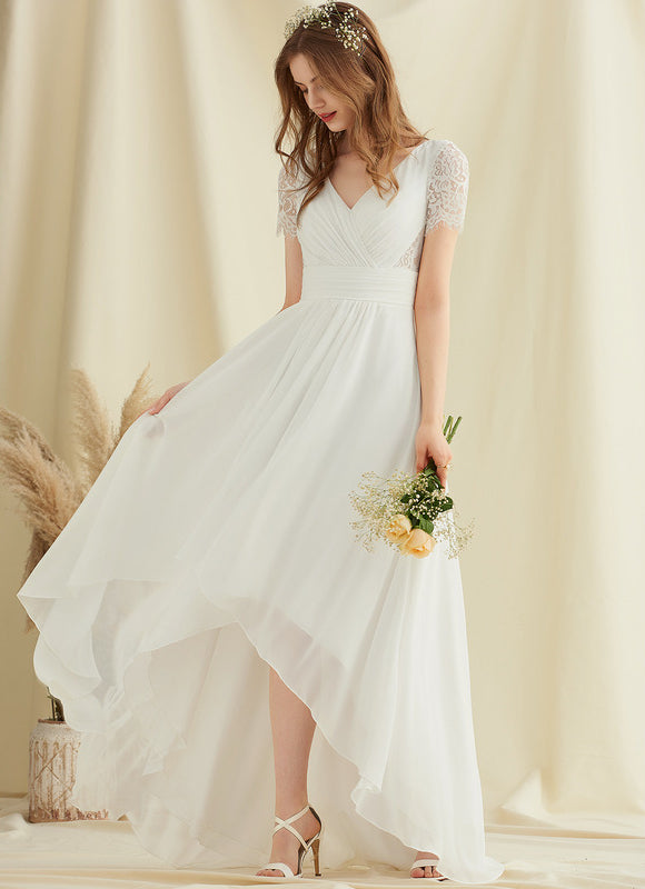 Robe Asymétrique Élégante Dentelle - gallery 3