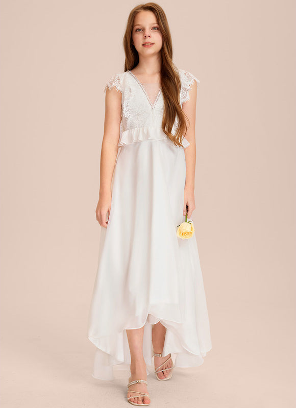 Robe Blanche Asymétrique Mariage