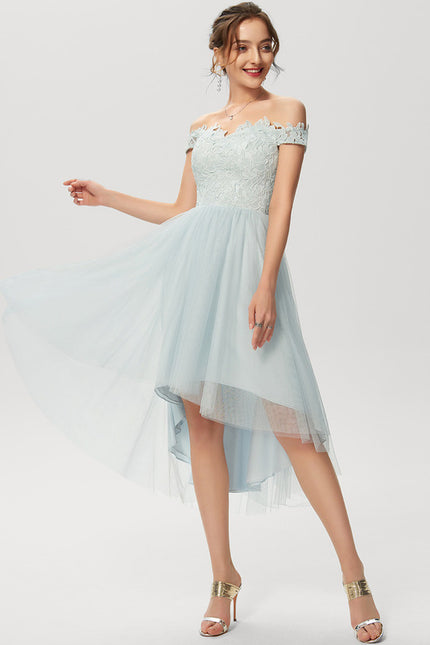Robe Asymétrique Tulle Ciel - gallery 2
