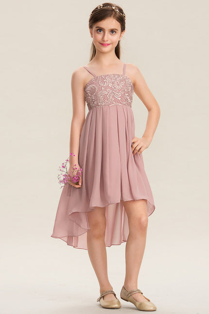 Robe Asymétrique Élégante Rosée - gallery 2