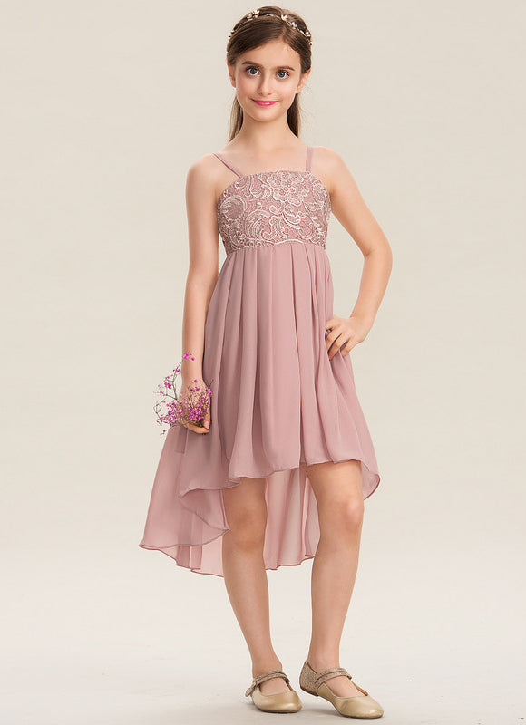 Robe Asymétrique Élégante Rosée - gallery 2