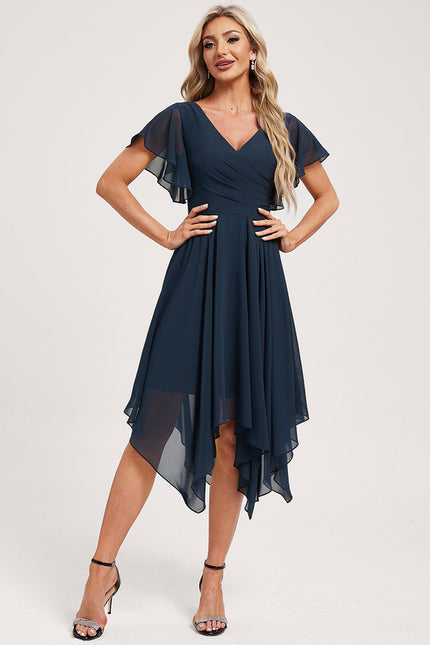Robe Asymétrique Fluide Vert Pâle - gallery 2
