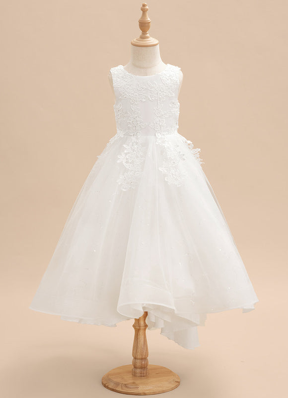 Robe Asymétrique Tulle Blanche - gallery 2