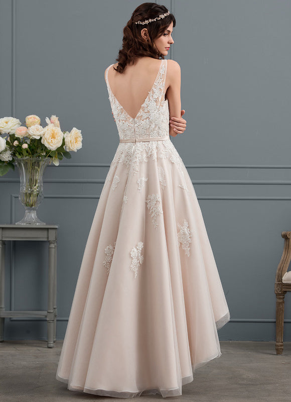 Robe Asymétrique Satinée Écrue - gallery 4