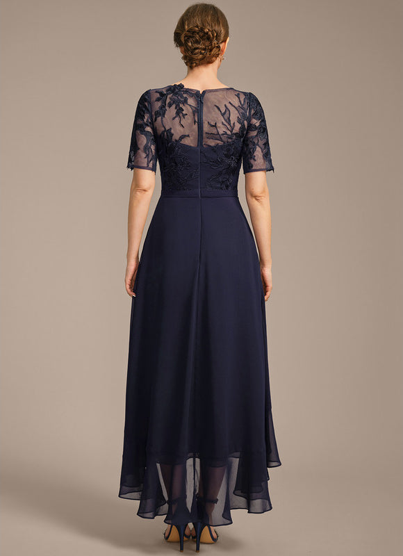 Robe Asymétrique Marine Élégante - gallery 6
