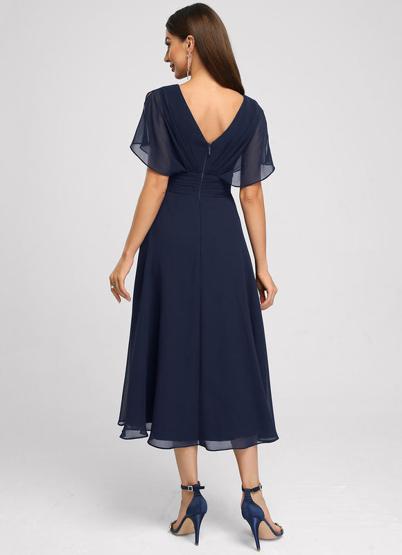 Robe Asymétrique Fluide Vert Pâle - gallery 5