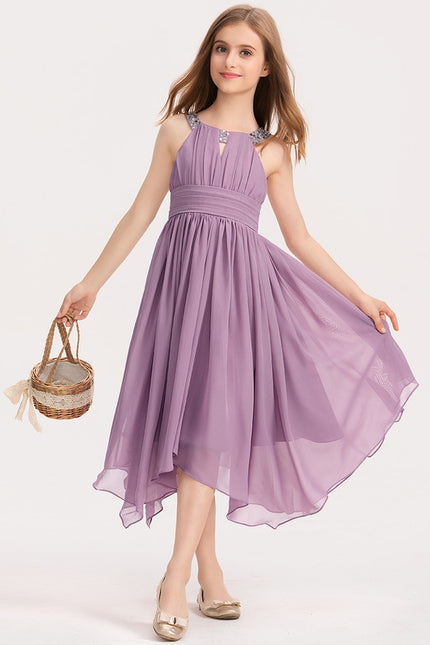 Robe Asymétrique Lavande Élégante