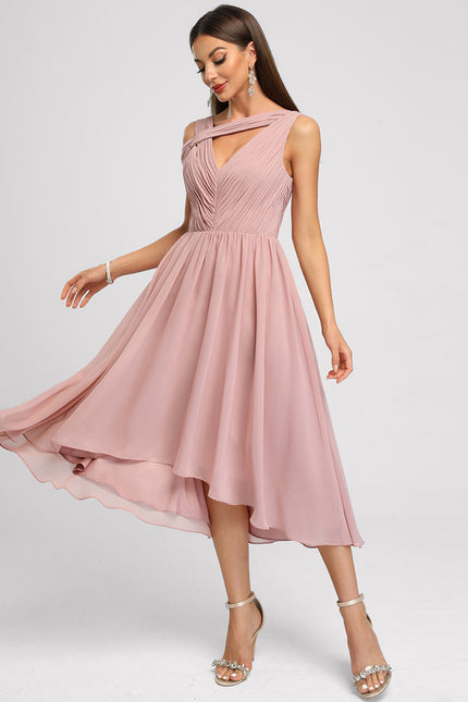 Robe Asymétrique Plissée Émeraude - gallery 5