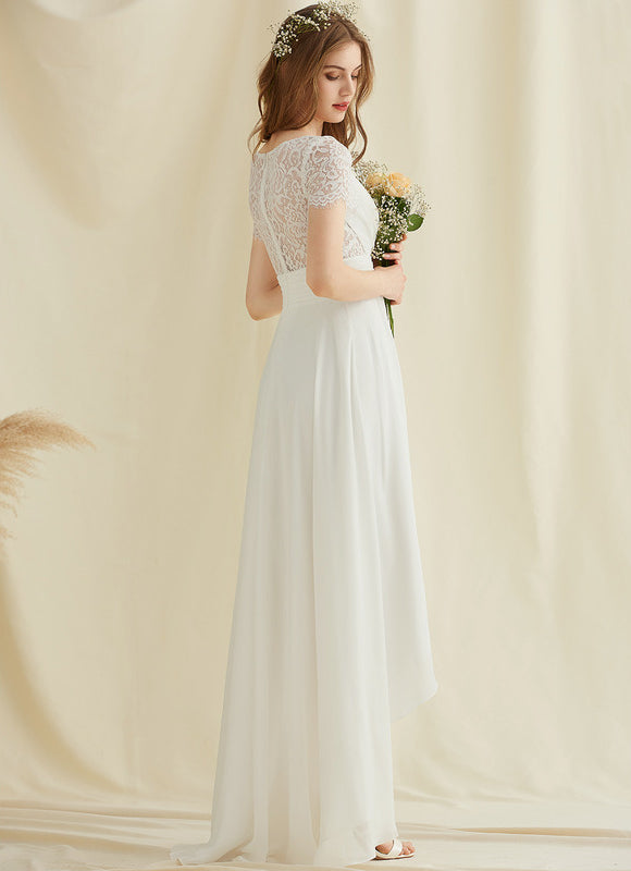 Robe Asymétrique Élégante Dentelle - gallery 2