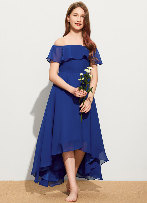 Robe Asymetrique Gaze De Coton - gallery 1