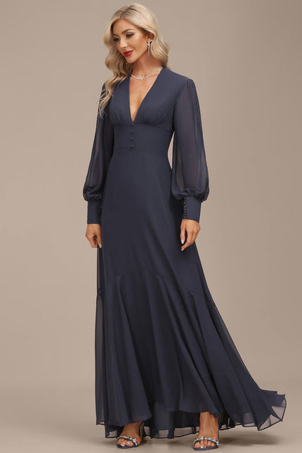 Robe Bleu Marine Asymetrique - gallery 5
