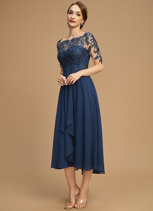Robe Asymétrique Envoûtante Élégante - gallery 7