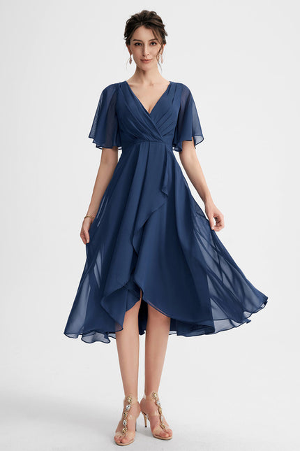 Robe Asymétrique Fluide Vert Pâle - gallery 3