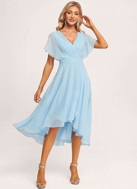 Robe Asymétrique Fluide Vert Pâle - gallery 1