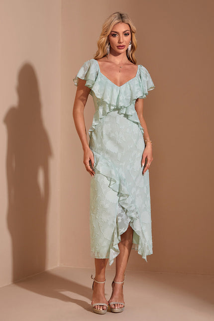 Robe Asymétrique Turquoise - gallery 3
