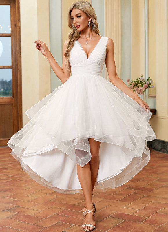 Robe Asymétrique Tulle Vaporeuse