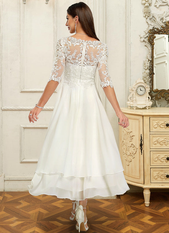Robe Asymétrique Vaporeuse Élégante - gallery 3