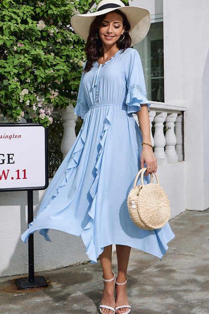 Robe A Volant Asymetrique - gallery 4